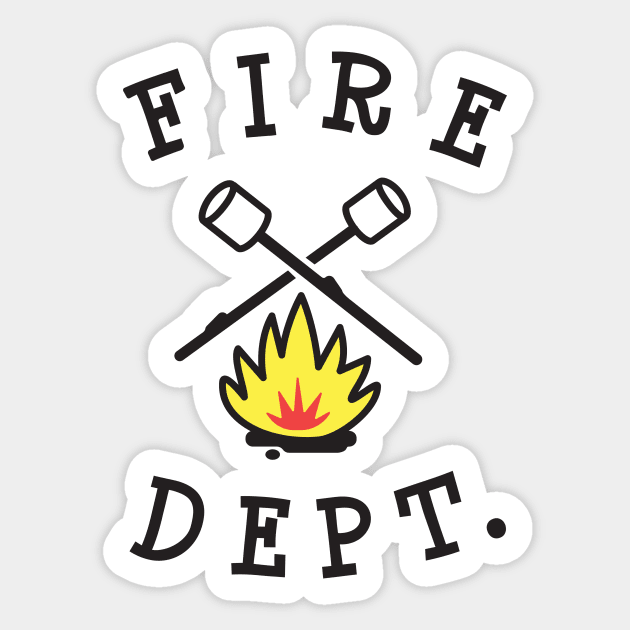 Marshmallow Fire Department Sticker by laurxy